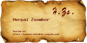 Herpai Zsombor névjegykártya